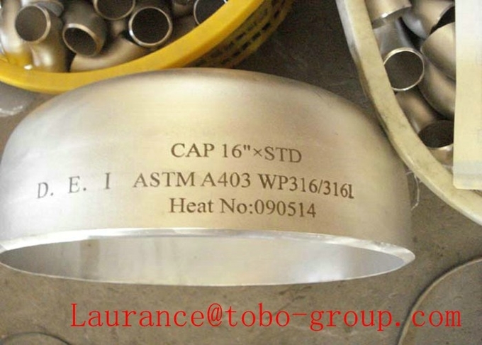 Cappucci del tubo del metallo UNS32750, cappucci protettivi d'acciaio della tubatura di forma uguale