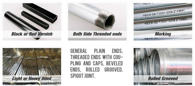 Il produttore ERW ha saldato il tubo d'acciaio galvanizzato gi della metropolitana del nero del ferro del tubo d'acciaio per costruzione 9