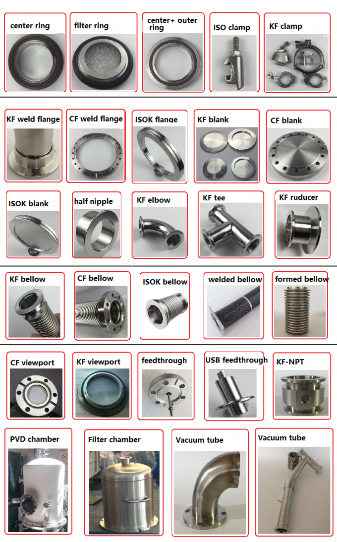 I CF di vuoto di acciaio inossidabile flangiano T uguale 2