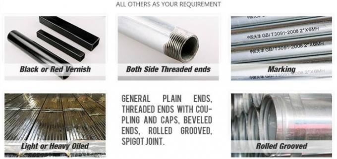 Il giro dell'armatura della costruzione di GI della immersione calda ha saldato il tubo d'acciaio pre galvanizzato 7