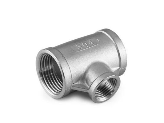 TH Reducing Tee Threaded Fitting Forged Pipe Fitting NPS 1/8" - NPS 4" ASTM A182 F304/F304L, F316/F316LASTM A105ASME B16.11