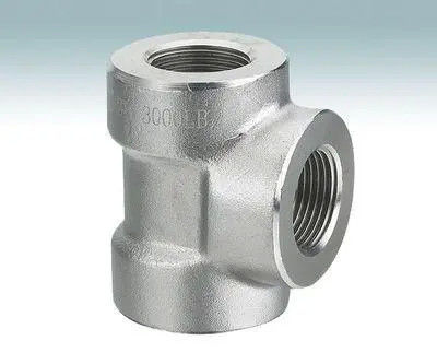 TH Stright Tee Threaded Fitting Forged Pipe Fitting NPS 1/8" - NPS 4" ASTM A182 F304/F304L, F316/F316LASTM A105ASME B16.11ASME B1.20.1