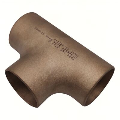 UNS C70600 Copper Nickel Butt Welding Equal Tee 2" ASTM B466 Pipe Fitting