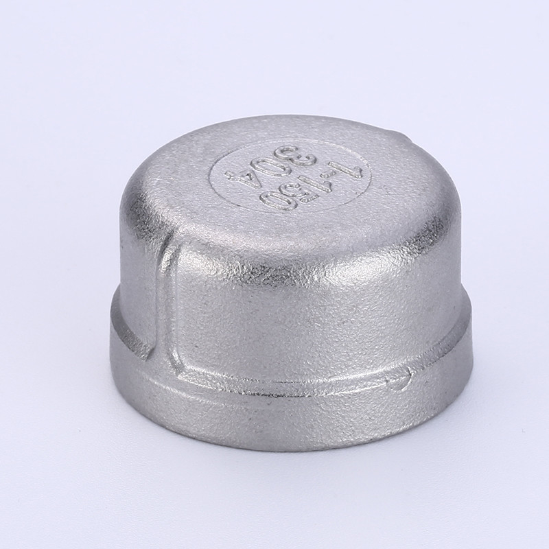 Non-standard female threaded 2 inch stainless steel pipe fitting round cap