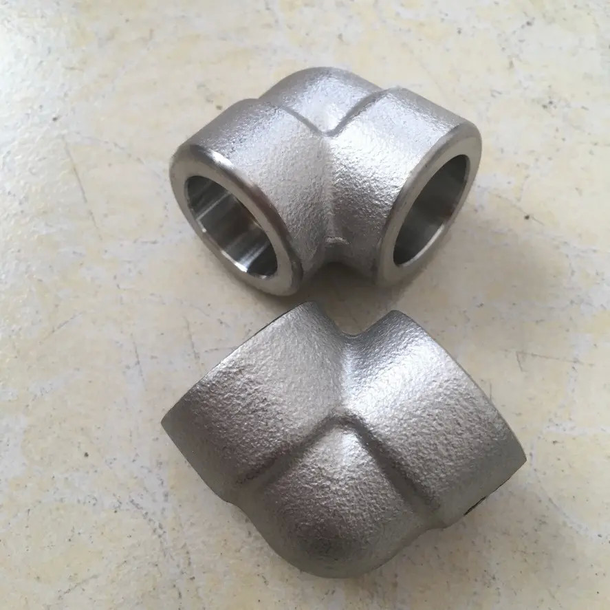 ASME B16.11 Standard Forged Pipe Fittings with 100% PMI Testing and ISO 9001 Certification