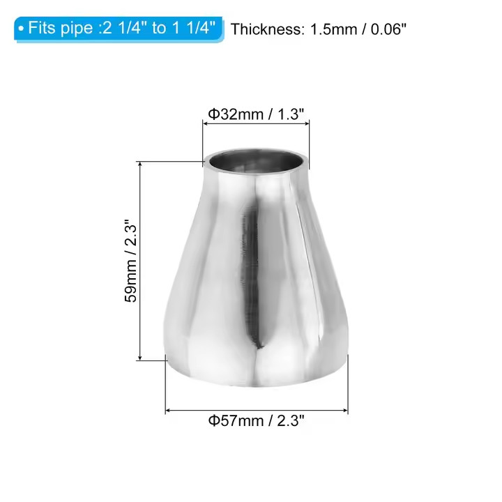 A182 TP347 CONCENTRIC REDUCER ANSI B16.9 FITTING 6'' X 4'' Schedule 40 Steel Concentric Pipe Fittings Reducer