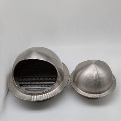 Air Vent 4 Inch 304 Stainless Steel Round Exhaust Grille Louvered Silver