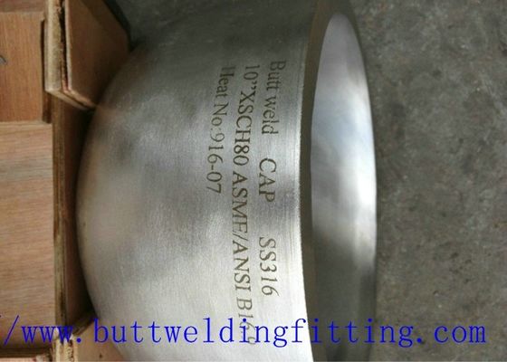 Butt Weld Tube Fittings Stainless Steel Cap ASTM A403 WP304/304L Size 1/2 - 60 Inch