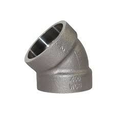 Stainless Steel Elbow Pipe Fittings 45 Degree Socket Weld Long Radius Elbow Forged Fittings
