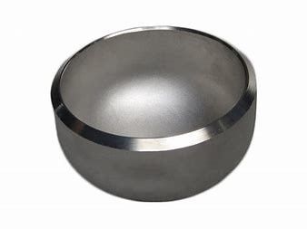 SS304 SS316L Stainless Steel Pipe fittings Welded oval head ball end cap fittings