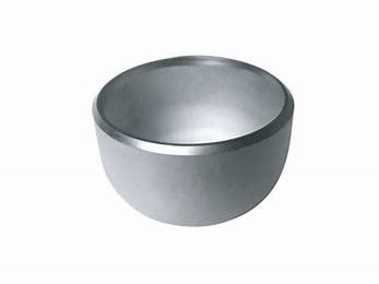 SS304 SS316L Stainless Steel Pipe fittings Welded oval head ball end cap fittings