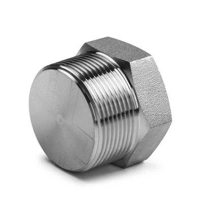 METAL High Quality 304 Stainless Steel Pipe Fitting Solid Square Head Plug 1/2/3/4/6 Points NPT1/2