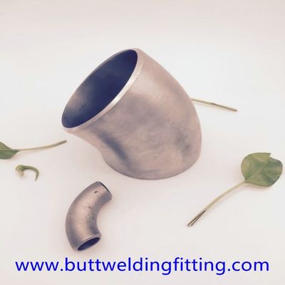 TOBO ASME B16.9 45D 1-1/2" Stainless Steel Elbow , CuNi C71500 Copper Nickel 70/30 Pipe Fitting