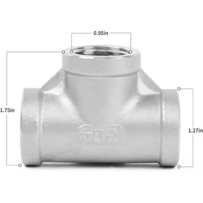 METAL Ti Alloy R50400/GR.2 8inch Schedule 40 Titanium Tee Butt Weld Tee Pipe Fittings