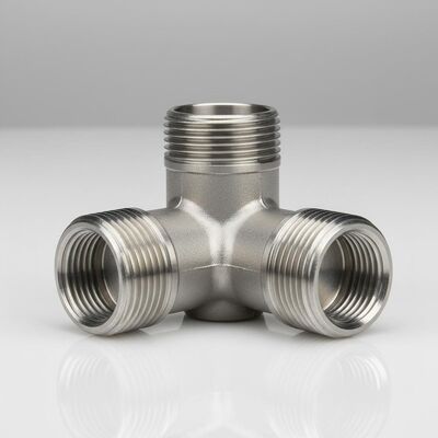 3000 Psi di acciaio inossidabile Tee con temperatura di 1000 ° F e fine a filo per una distribuzione ottimale del flusso