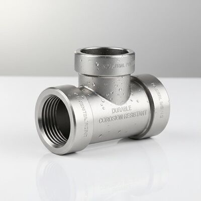Connettore a T in acciaio inossidabile resistente alla corrosione con elevata pressione nominale e resistenza alla temperatura per impianti idraulici industriali